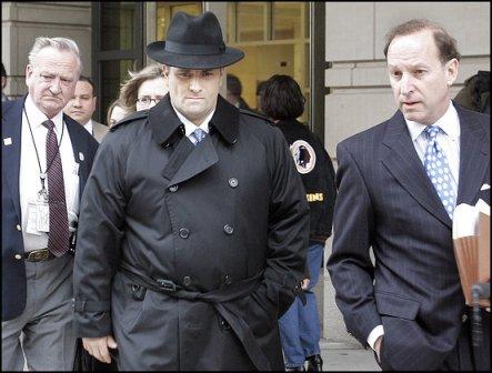 Jack Abramoff in famous perp walk fedora 