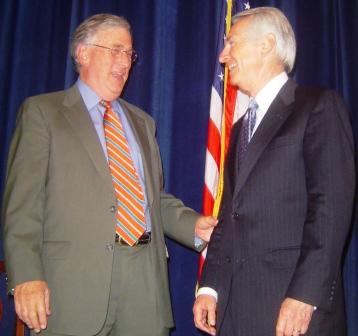 Harry Lee Waterfield II and Governor Beshear at MSU in 2008