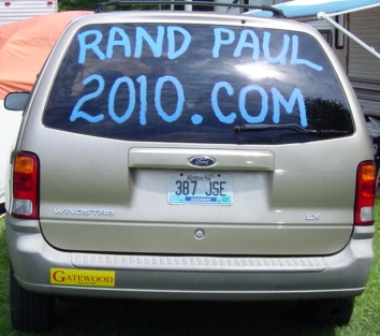 Fancy Farm 2009 - Gatewood and Rand Paul signs
