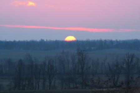 October sunset in Graves County- taken near Wingo KY
