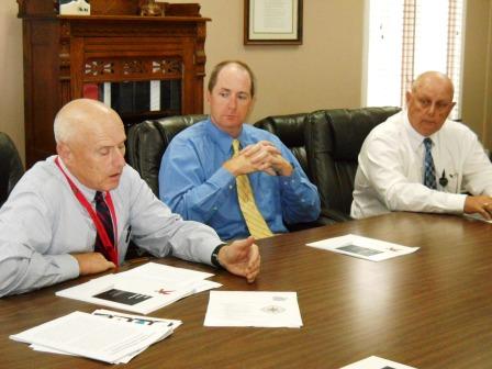 Supt. Kenny Wilson, Asst. Casey Henderson, Principal Larry Farlee