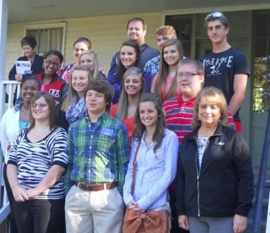 The 2012 Leadership Class with Cindy Lynch, first row righ