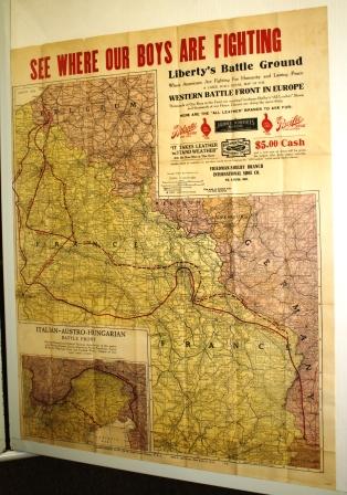 map of World War One battlefields 