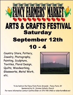 Fancy Farm Arts & Crafts Fair Sept 12