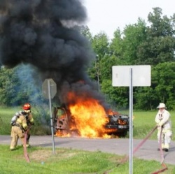 Fulton Fire Department stays busy with car accident and truck fire