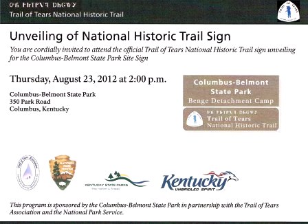 Columbus Belmont Park to unveil Trail of Tears sign