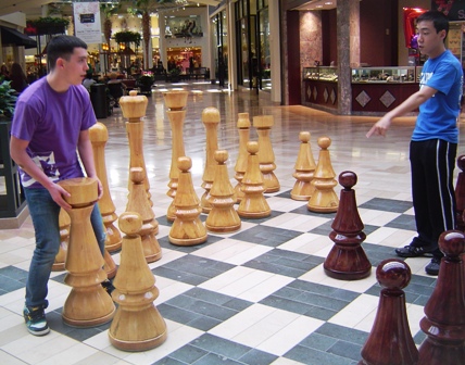 Strategy: Rich Stanfield and Alex Richards play chess